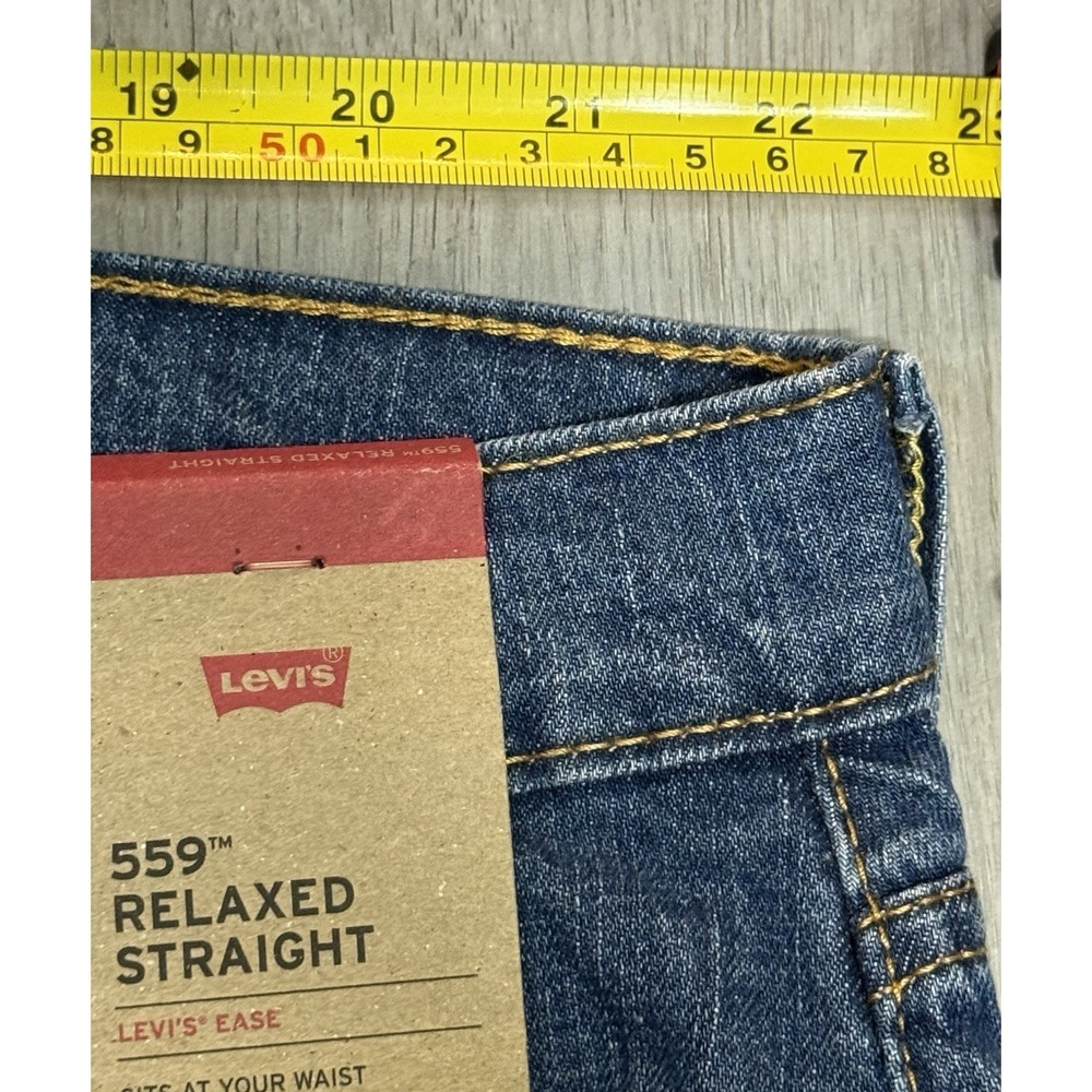 Levi's 559 Relaxed Straight Fit Jeans Men's Size 44x30 Medium Blue Stretch NWT - Picture 6 of 12